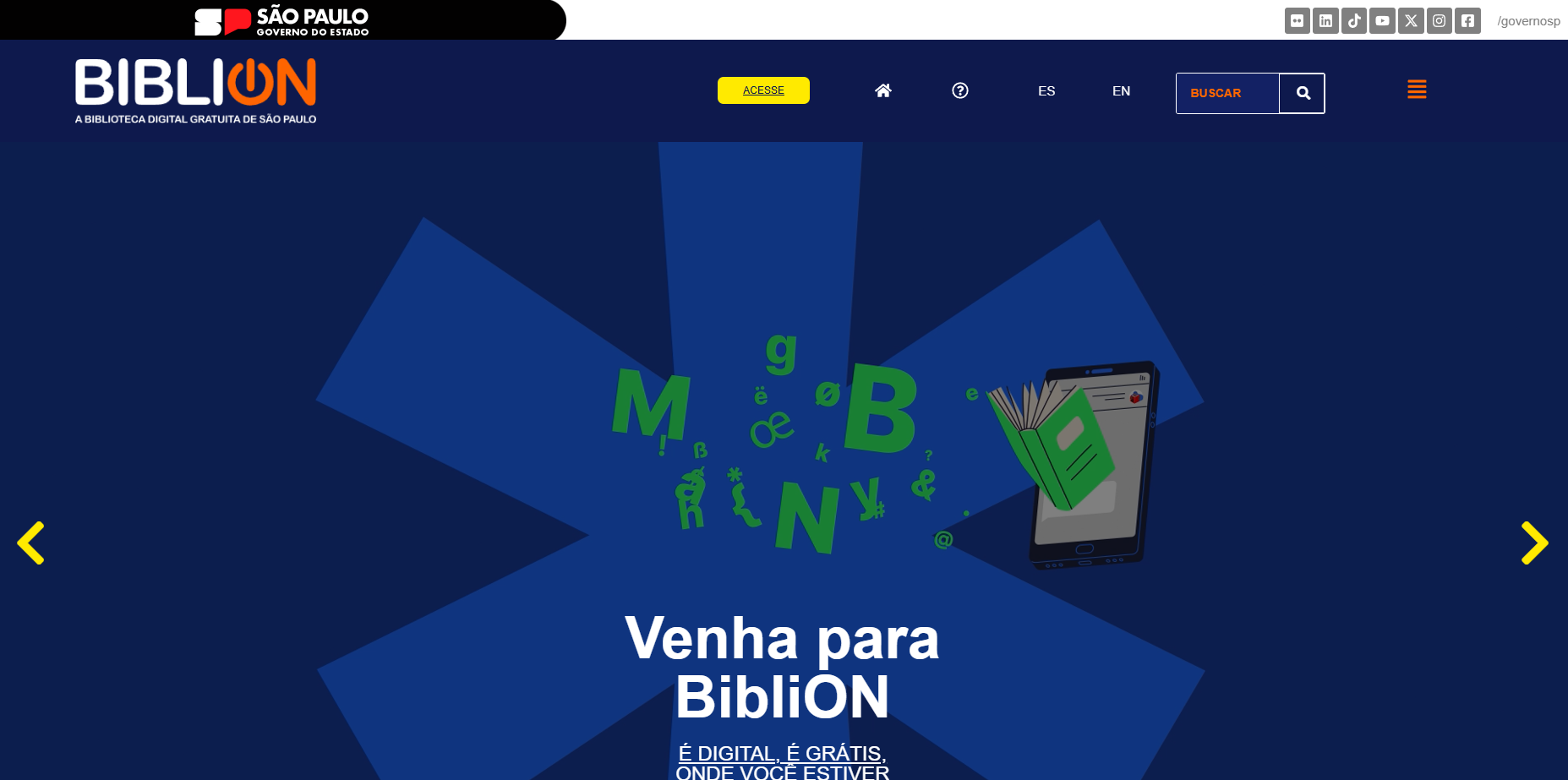 Logo do projeto BibliON
